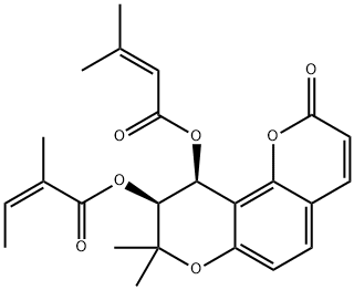 (Z)-2-Methyl-2-butenoic acid (9S)-9,10-dihydro-8,8-dimethyl-10β-[(3-methyl-1-oxo-2-butenyl)oxy]-2-oxo-2H,8H-benzo[1,2-b:3,4-b']dipyran-9-yl ester