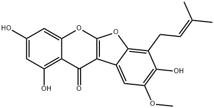 1,3,8-Trihydroxy-9-methoxy-7-(3-methyl-2-butenyl)-11H-benzofuro[2,3-b][1]benzopyran-11-one