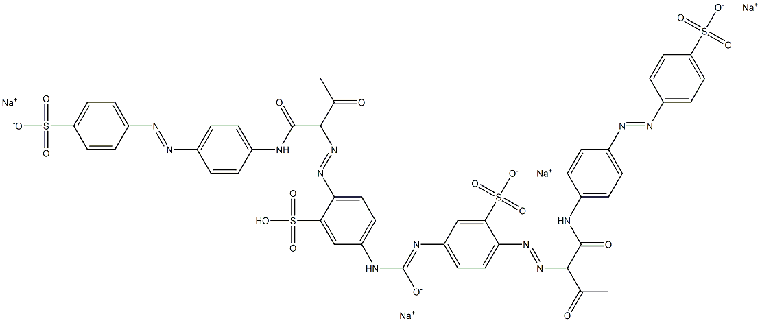 3,3'-Ureylenebis[6-[[2-oxo-1-[[4-[(4-sodiosulfophenyl)azo]phenyl]aminocarbonyl]propyl]azo]benzenesulfonic acid sodium] salt
