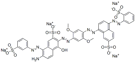 tetrasodium 7-amino-3-[[2,5-dimethoxy-4-[[7-sulphonato-4-[(2-sulphonatophenyl)azo]naphthyl]azo]phenyl]azo]-4-hydroxy-8-[(3-sulphonatophenyl)azo]naphthalene-2-sulphonate