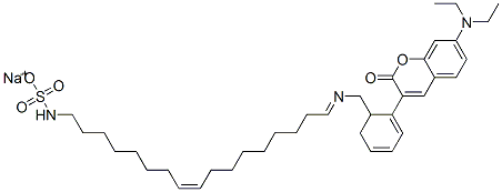 sodium 2-[7-(diethylamino)-2-oxo-2H-1-benzopyran-3-yl]-1H-benzimidazolesulphonate