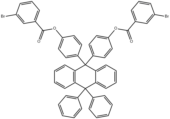 [4-[9-[4-(3-bromobenzoyl)oxyphenyl]-10,10-diphenyl-anthracen-9-yl]phenyl] 3-bromobenzoate