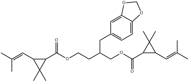 [2-(benzo[1,3]dioxol-5-ylmethyl)-4-[2,2-dimethyl-3-(2-methylprop-1-eny l)cyclopropanecarbonyl]oxy-butyl] 2,2-dimethyl-3-(2-methylprop-1-enyl) cyclopropane-1-carboxylate