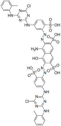 4-amino-3,6-bis[[5-[[4-chloro-6-[(o-tolyl)amino]-1,3,5-triazin-2-yl]amino]-2-sulphophenyl]azo]-5-hydroxynaphthalene-2,7-disulphonic acid