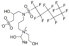 sodio(2-hydroxyethyl)[3-[(2-hydroxy-3-sulphonatopropyl)[(tridecafluorohexyl)sulphonyl]amino]propyl]dimethylammonium hydroxide