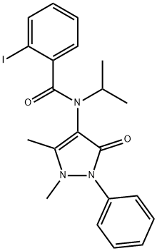 N-(1,5-dimethyl-3-oxo-2-phenyl-pyrazol-4-yl)-2-iodo-N-propan-2-yl-benz amide