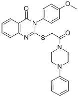 1-(((3,4-Dihydro-3-(4-methoxyphenyl)-4-oxo-2-quinazolinyl)thio)acetyl) -4-phenylpiperazine