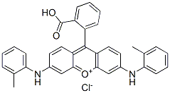 9-(2-carboxyphenyl)-3,6-bis[(o-tolyl)amino]xanthylium chloride