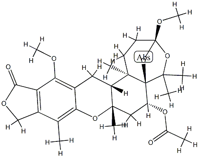 (3S)-6α-Acetyloxy-1,2,3,6,7,7a,10,14,14aβ,14b-decahydro-3,13-dimethoxy-5,5,7aβ,9,14bα-pentamethyl-12H-3β,5aβ-epoxy-5H-furo[3,4-i]oxepino[4,3-a]xanthen-12-one