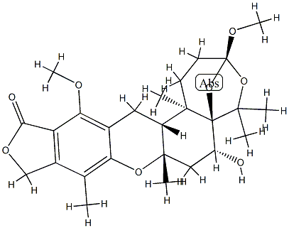 (3S)-1,2,3,6,7,7a,10,14,14aβ,14b-Decahydro-6α-hydroxy-3α,13-dimethoxy-5,5,7aβ,9,14bα-pentamethyl-12H-3β,5aβ-epoxy-5H-furo[3,4-i]oxepino[4,3-a]xanthen-12-one