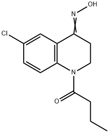 4(1H)-Quinolinone, 6-chloro-2,3-dihydro-1-(1-oxobutyl)-, 4-oxime