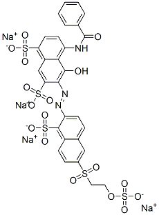 tetrasodium 4-(benzoylamino)-5-hydroxy-6-[[1-sulphonato-6-[[2-(sulphonatooxy)ethyl]sulphonyl]-2-naphthyl]azo]naphthalene-1,7-disulphonate