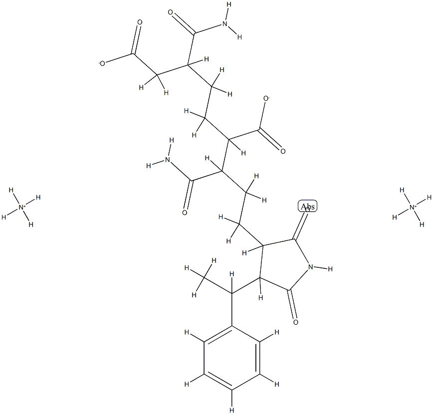 diazanium 5-carbamoyl-2-[1-carbamoyl-3-[2,5-dioxo-4-(1-phenylethyl)pyrrolidin-3-yl]propyl]heptanedioate