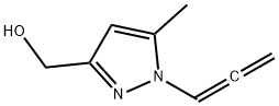 1H-Pyrazole-3-methanol,  5-methyl-1-(1,2-propadienyl)-  (9CI)