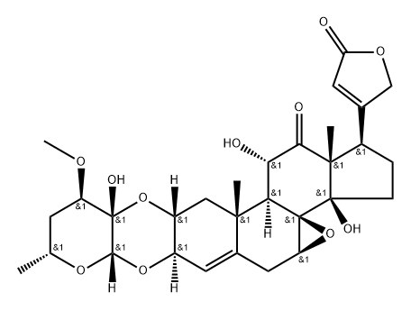 7β,8-Epoxy-11α,14-dihydroxy-12-oxo-3β,2α-[[(2S,3S,4R,6R)-tetrahydro-3-hydroxy-4-methoxy-6-methyl-2H-pyran-2,3-diyl]bis(oxy)]carda-4,20(22)-dienolide