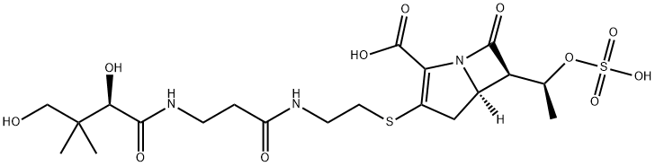 3-[2-[3-[(2,4-dihydroxy-3,3-dimethyl-butanoyl)amino]propanoylamino]eth ylsulfanyl]-7-oxo-6-(1-sulfooxyethyl)-1-azabicyclo[3.2.0]hept-2-ene-2- carboxylic acid