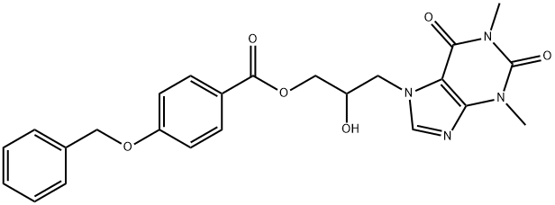 4-benzylhydroxybenzoic acid 2-hydroxy-3-(theophylline-7-ol)propyl ester
