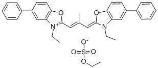 5-PHENYL-3-ETHYL-2-(2-METHYL-3-(5-PHENYL-3-ETHYL-2,3-DIHYDRO-BENZOXAZOL-2-YLIDENE)-1-PROPENYL)-BENZOXAZOLIUM ETHYLSULFATE
