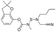 (2,2-dimethyl-3H-benzofuran-7-yl) N-(butyl-(cyanomethyl)amino)sulfanyl -N-methyl-carbamate