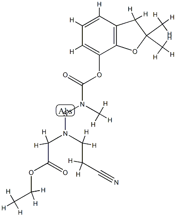 ethyl 2-[2-cyanoethyl-[(2,2-dimethyl-3H-benzofuran-7-yl)oxycarbonyl-me thyl-amino]sulfanyl-amino]acetate
