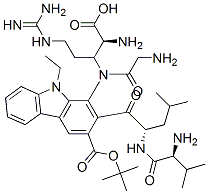 tert-butyloxycarbonyl-valyl-leucyl-glycyl-arginine-3-amino-9-ethylcarbazole