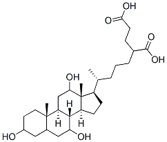 3,7,12-trihydroxy-27-carboxymethylcholestan-26-oic acid