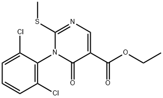 ethyl 1-(2,6-dichlorophenyl)-2-methylsulfanyl-6-oxo-pyrimidine-5-carbo xylate