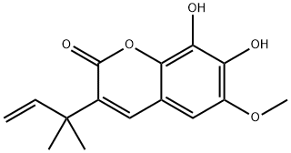 3-(1,1-Dimethyl-2-propenyl)-7,8-dihydroxy-6-methoxy-2H-1-benzopyran-2-one