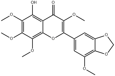 5-Hydroxy-3,6,7,8,3'-
pentamethoxy-4',5'-methylenedioxyflavone