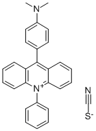 ACRIDINIUM, 9-(4-(DIMETHYLAMINO)PHENYL)-10-PHENYL-, THIOCYANATE