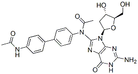 Guanosine, 8-(acetyl(4'-(acetylamino)(1,1'-biphenyl)-4-yl)amino)-2'-deoxy-