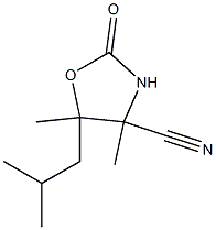4-Oxazolidinecarbonitrile,5-isobutyl-4,5-dimethyl-2-oxo-(7CI)