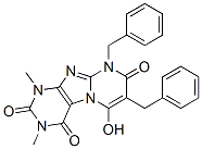 Pyrimido[2,1-f]purine-2,4,8(1H,3H,9H)-trione,  6-hydroxy-1,3-dimethyl-7,9-bis(phenylmethyl)-