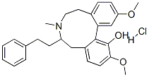 6,7,8,9-tetrahydro-2,12-dimethoxy-7-methyl-6-phenethyl-5H-dibenz[d,f]azonin-1-ol hydrochloride