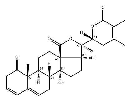 (22R)-14,20,22-Trihydroxy-1-oxoergosta-3,5,24-triene-18,26-dioic acid 18,20:26,22-dilactone