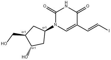 1-(3-hydroxy-4-(hydroxymethyl)cyclopentyl)-5-(2-iodovinyl)-2,4-(1H,3H)-pyrimidinedione