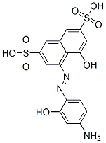 2,7-Naphthalenedisulfonic acid, 4-[(4-amino-2-hydroxyphenyl)azo]-5-hydroxy-, coupled with diazotized 2-amino-4,6-dinitrophenol, sodium salts