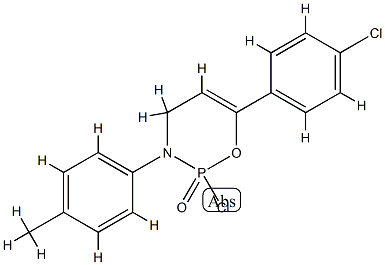 2-chloro-6-(4-chlorophenyl)-3-(4-methylphenyl)-1-oxa-3-aza-2$l^{5}-pho sphacyclohex-5-ene 2-oxide