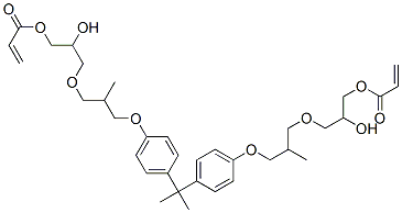 (1-methylethylidene)bis[4,1-phenyleneoxy(2-methyl-3,1-propanediyl)oxy(2-hydroxy-3,1-propanediyl)] diacrylate