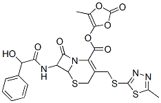 7-[(Hydroxyphenylacetyl)amino]-3-[[(5-methyl-1,3,4-thiadiazol-2-yl)thio]methyl]-8-oxo-5-thia-1-azabicyclo[4.2.0]oct-2-ene-2-carboxylic acid (5-methyl-2-oxo-1,3-dioxol-4-yl) ester