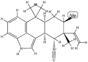 [6aS,(-)]-8β-Chloro-9α-ethenyl-2,6,6aα,7,8,9,10,10aα-octahydro-10α-isocyano-6,6,9-trimethylnaphtho[1,2,3-cd]indole