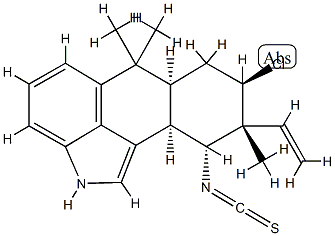 [6aS,(-)]-8β-Chloro-9α-ethenyl-2,6,6aα,7,8,9,10,10aα-octahydro-10α-isothiocyanato-6,6,9-trimethylnaphtho[1,2,3-cd]indole