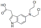 2-[5-[bis(2-chloroethyl)amino]-1H-indol-3-yl]acetic acid