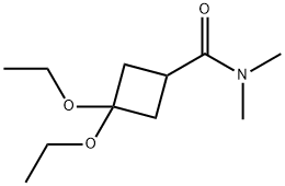 Cyclobutanecarboxamide, N,N-dimethyl-3-oxo-, diethyl acetal (6CI)