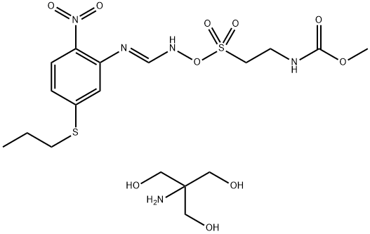2-((methoxycarbonylamino)-(2-nitro-5-(n-propylthio)phenylimino)methylamino)ethansulfonic acid
