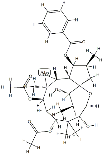 5,6:12,15-Diepoxy-3,7,9,11,14-jatrophanepentol 3-benzoate 7,9-diacetate