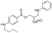 2-Hydroxy-3-(phenylamino)propyl p-(butylamino)benzoate hydrochloride