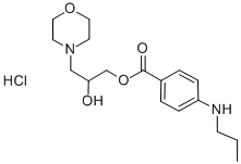 2-Hydroxy-3-morpholinopropyl p-(propylamino)benzoate hydrochloride