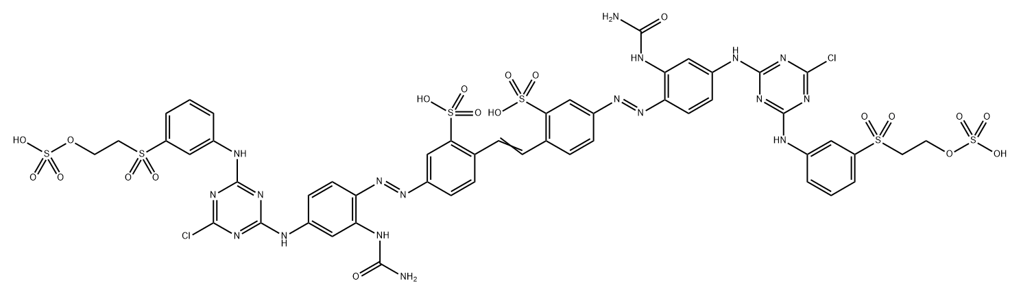 Benzenesulfonic acid, 2,2-(1,2-ethenediyl)bis5-2-(aminocarbonyl)amino-4-4-chloro-6-3-2-(sulfooxy)ethylsulfonylphenylamino-1,3,5-triazin-2-ylaminophenylazo-
