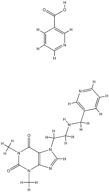 烟酸与3,7-二氢-1,3-二甲基-7-[2-[(3-吡啶甲基)氨基]乙基]-1H-嘌呤-2,6-二酮的化合物(1:1)